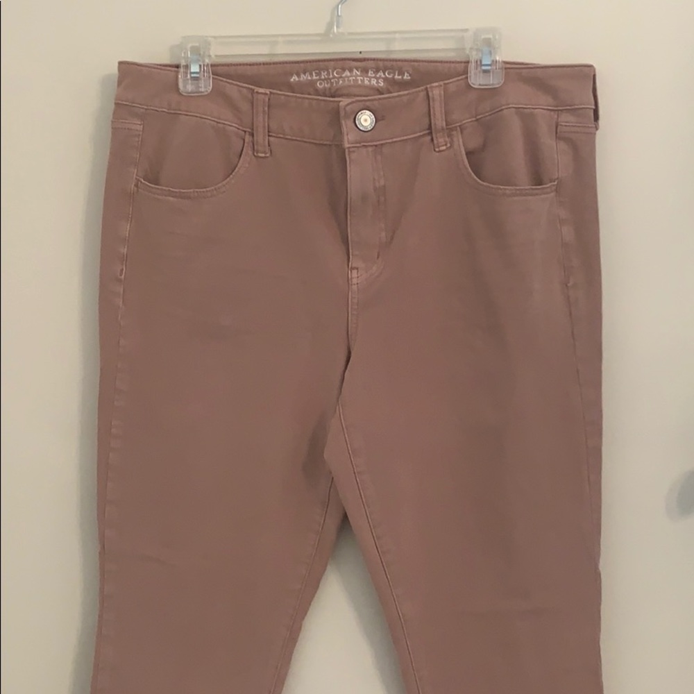 American Eagle dusty rose skinny jegging